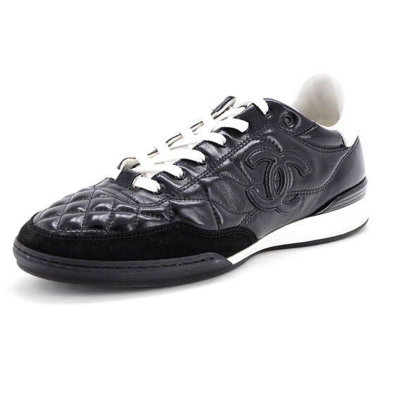 Chanel Women's Low-Top Sneakers Quilted Leather and Suede - Picture 1 of 5